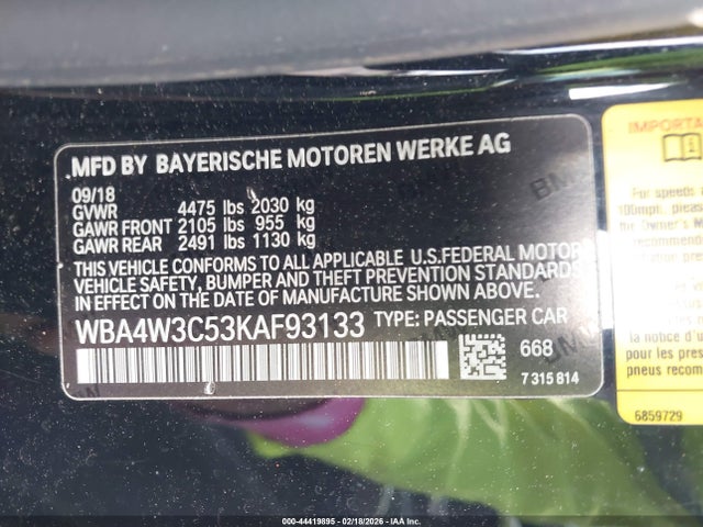 2019 BMW 430I WBA4W3C53KAF93133 Photo 8
