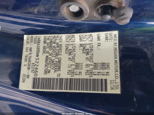 1N6BA1R90HN522460 Nissan Titan Xd Sv