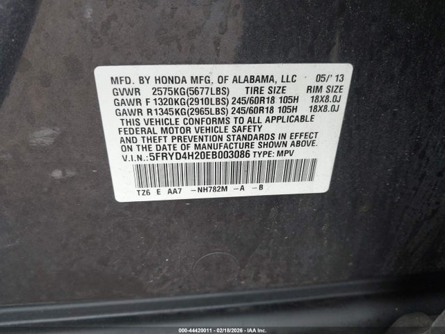 Продаж на аукціоні авто 2014 Acura Mdx, vin: 5FRYD4H20EB003086, номер лоту: 44420011