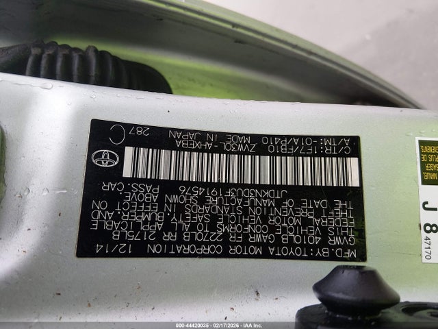 Toyota Prius Three 2015 JTDKN3DU3F1914576 Image 9