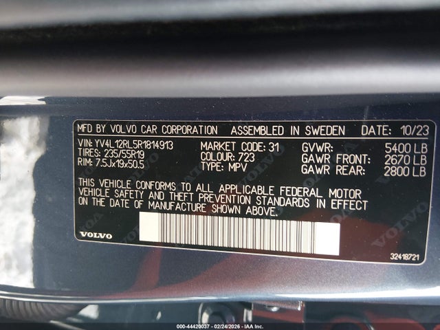 2024 VOLVO XC60 YV4L12RL5R1814913 Photo 8