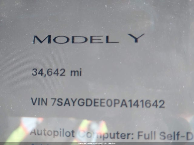 7SAYGDEE0PA141642 Tesla Model Y Awd/long Range Dual Motor All-wheel Drive