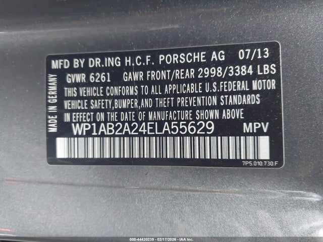 2014 PORSCHE CAYENNE WP1AB2A24ELA55629 Photo 8