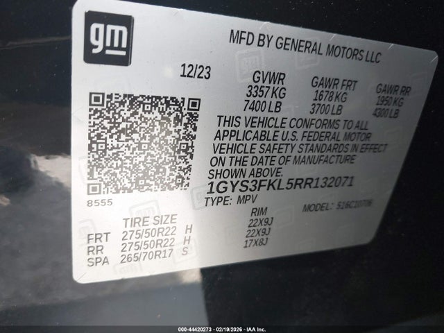 2024 CADILLAC ESCALADE 1GYS3FKL5RR132071 Photo 8