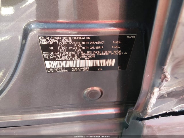 JTMWFREV2JJ749878 Toyota Rav4 Xle
