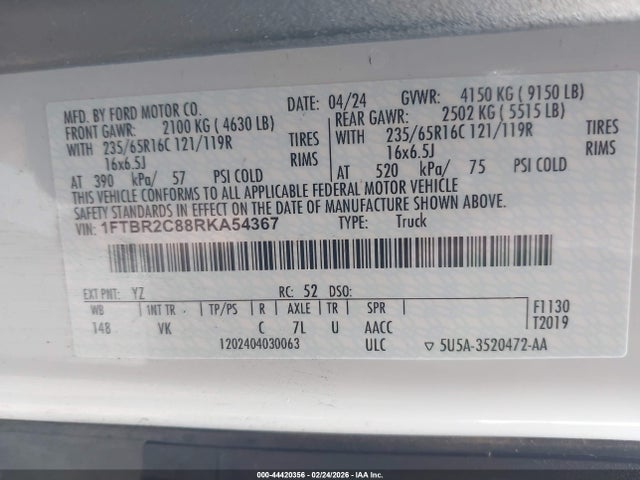 Ford Transit-250 2024 1FTBR2C88RKA54367 Image 9