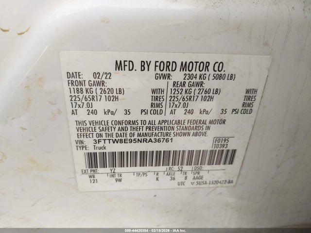 2022 FORD MAVERICK 3FTTW8E95NRA36761 Photo 8