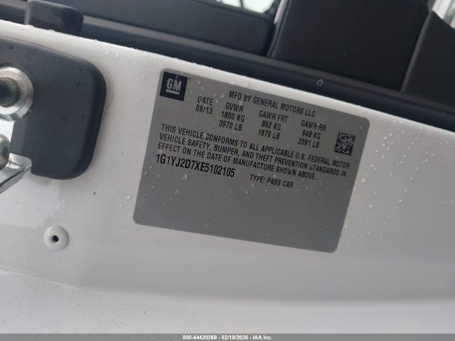 2014 CHEVROLET CORVETTE STINGRAY 1G1YJ2D7XE5102105 Photo 8