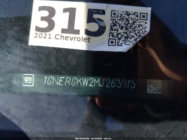 44420406 :رقم المزاد ، 1GNERGKW2MJ263913 vin ، 2021 Chevrolet Traverse Fwd Lt Cloth مزاد بيع