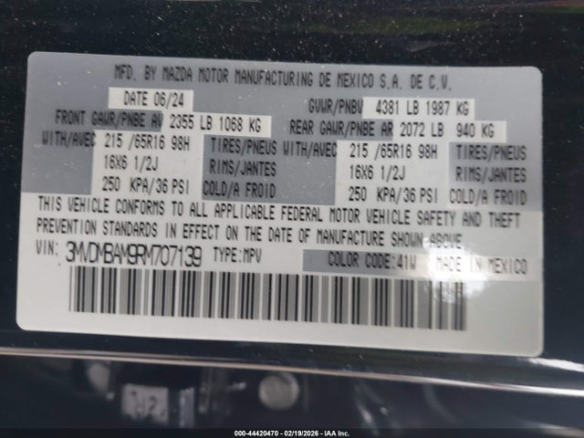 Aukcja sprzedaży 2024 Mazda Cx-30 2.5 S, vin: 3MVDMBAM9RM707139, numer aukcji: 44420470