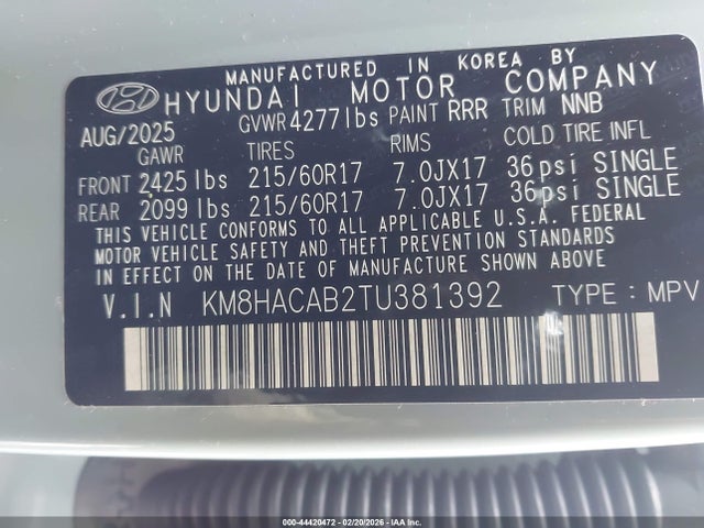 Hyundai Kona Se 2026 KM8HACAB2TU381392 Image 9