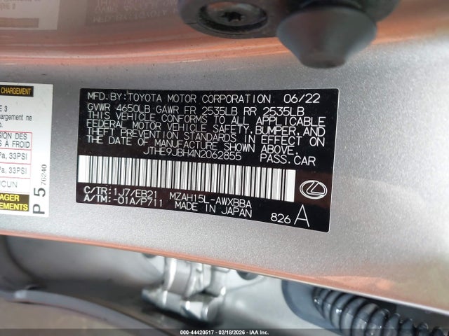 JTHE9JBH4N2062855 Lexus Ux 250h F Sport