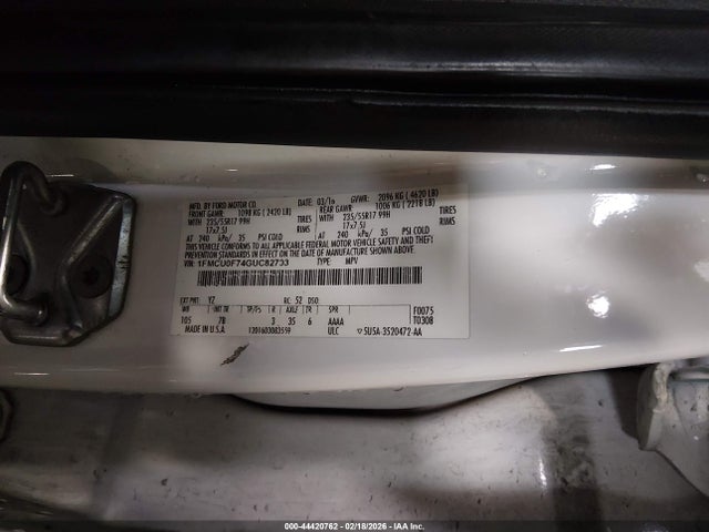 1FMCU0F74GUC82793 Ford ESCAPE S