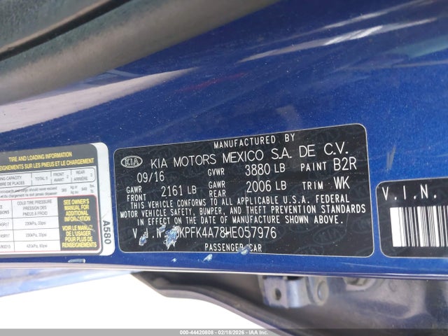 Продажа на аукционе авто 2017 Kia Forte Lx, vin: 3KPFK4A78HE057976, номер лота: 44420808