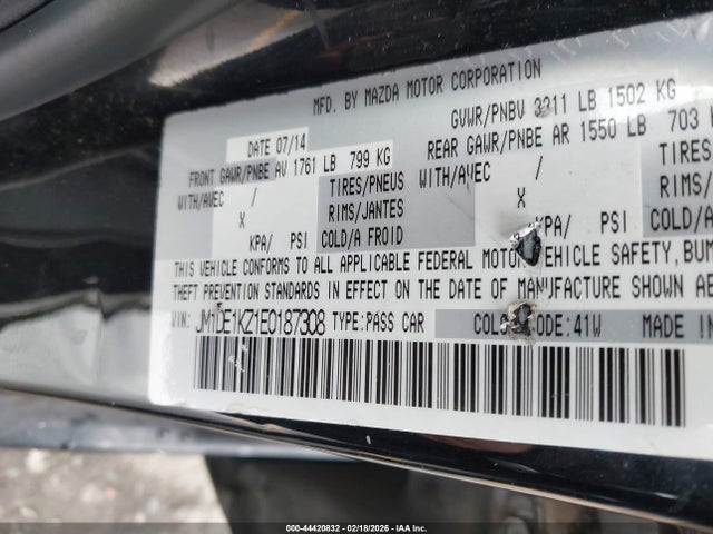 JM1DE1KZ1E0187308 Mazda Mazda2 Sport