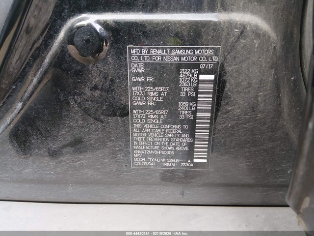 KNMAT2MV8HP603116 Nissan ROGUE S