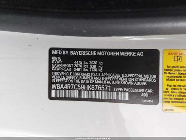 2017 BMW 430I WBA4R7C59HK876571 Photo 8