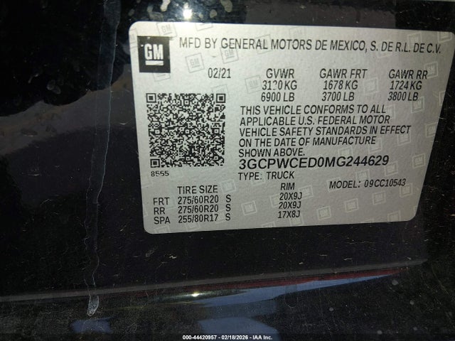 Chevrolet Silverado 1500 2021 3GCPWCED0MG244629 Image 9