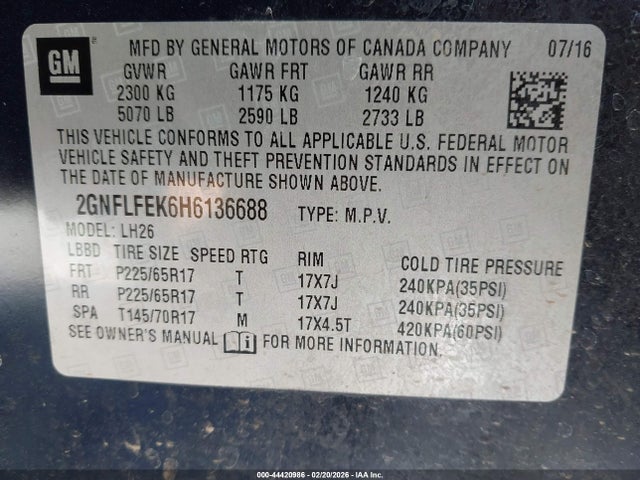 2017 CHEVROLET EQUINOX 2GNFLFEK6H6136688 Photo 8