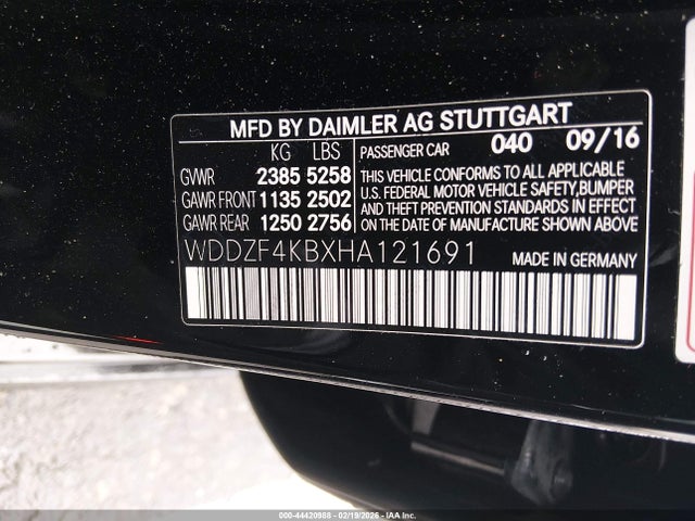 WDDZF4KBXHA121691 Mercedes-Benz E 300 4matic