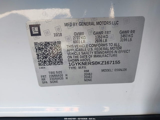 2019 CADILLAC XT5 1GYKNERS0KZ167155 Photo 8