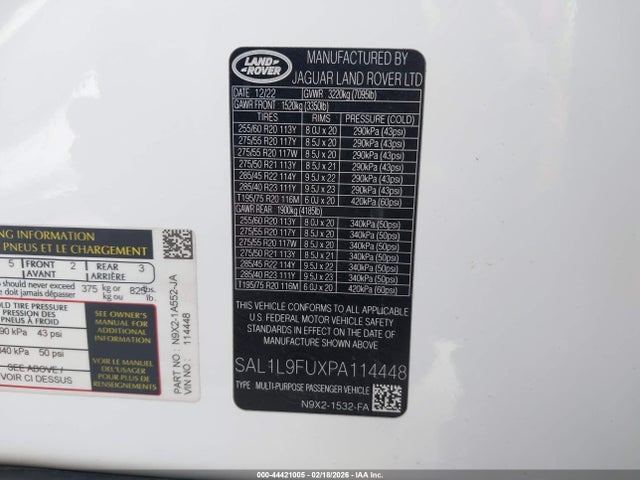 2023 LAND ROVER RANGE ROVER SPORT SAL1L9FUXPA114448 Photo 8