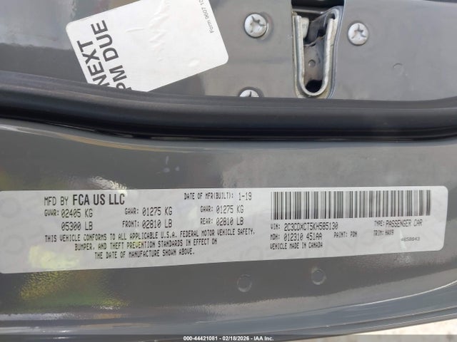 Продажа на аукционе авто 2019 Dodge Charger R/t Rwd, vin: 2C3CDXCT5KH585130, номер лота: 44421081