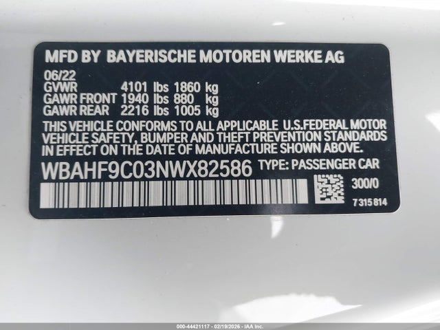 WBAHF9C03NWX82586 BMW Z4 M40I