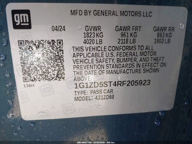 2024 CHEVROLET MALIBU 1G1ZD5ST4RF205923 Photo 8