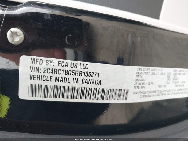 2C4RC1BG5RR136271 Chrysler Pacifica Touring L