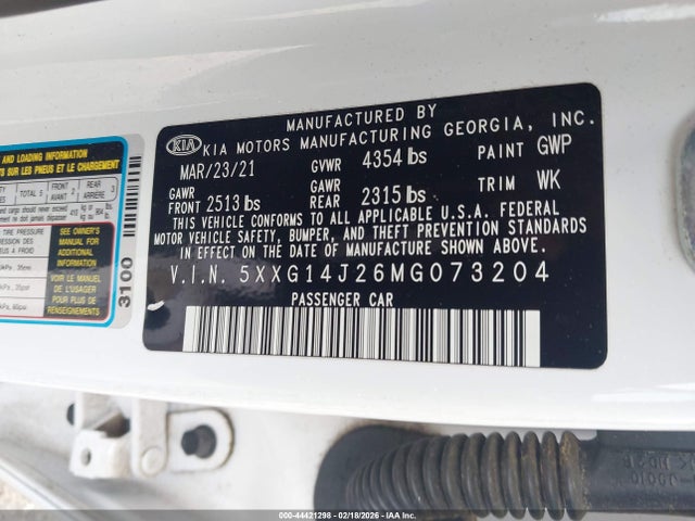 2021 KIA K5 5XXG14J26MG073204 Photo 8