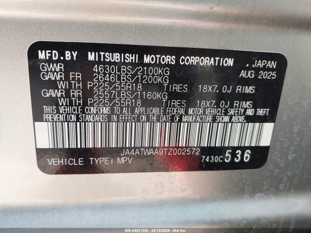 2026 MITSUBISHI ECLIPSE CROSS JA4ATWAA9TZ002572 Photo 8