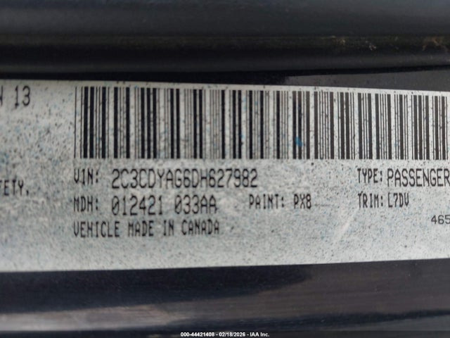 2013 DODGE CHALLENGER 2C3CDYAG6DH627982 Photo 8