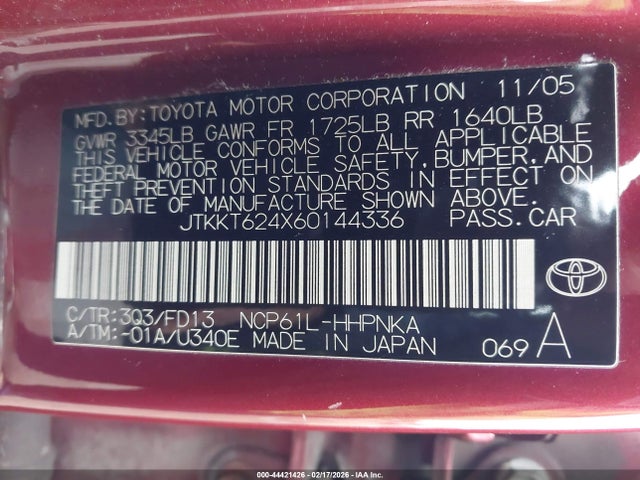 2006 SCION XA JTKKT624X60144336 Photo 8