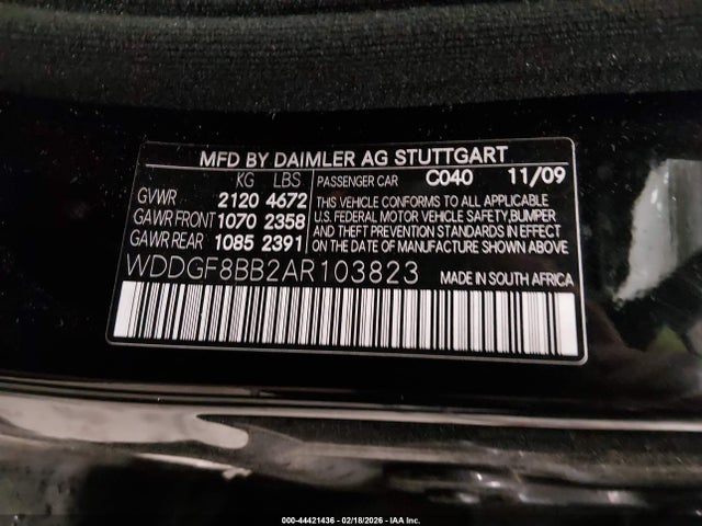 Aukcja sprzedaży 2010 Mercedes-benz C 300 Sport 4matic, vin: WDDGF8BB2AR103823, numer aukcji: 44421436