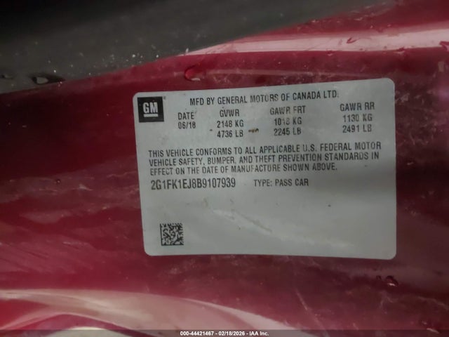 2011 CHEVROLET CAMARO 2G1FK1EJ8B9107939 Photo 8