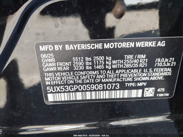 5UX53GP00S9081073 BMW X3 30 Xdrive