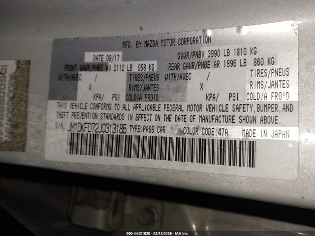 2018 MAZDA CX-3 JM1DKFD72J0313185 Photo 8