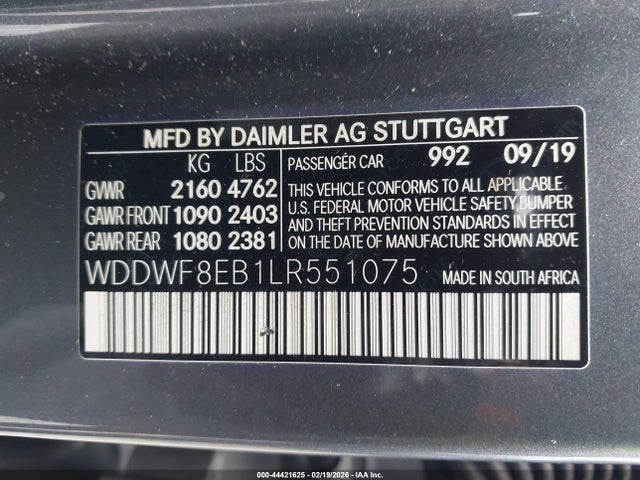 2020 MERCEDES-BENZ C 300 WDDWF8EB1LR551075 Photo 8