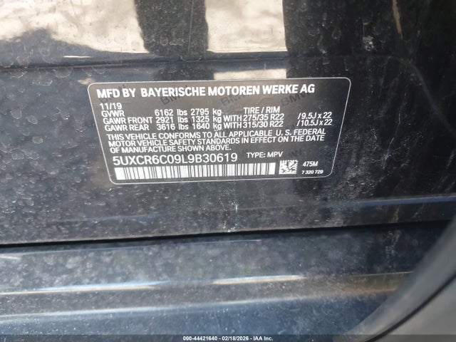 2020 BMW X5 5UXCR6C09L9B30619 Photo 8