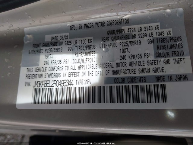 JM3KFBEL2R0495344 Mazda Cx-5 2.5 S Premium Plus