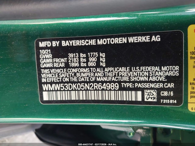 2022 MINI HARDTOP WMW53DK05N2R64989 Photo 8
