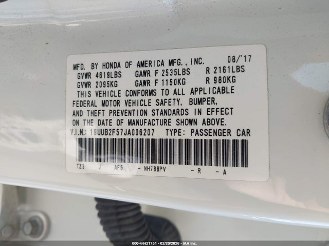 Продажа на аукционе авто 2018 Acura Tlx Tech Pkg, vin: 19UUB2F57JA006207, номер лота: 44421751
