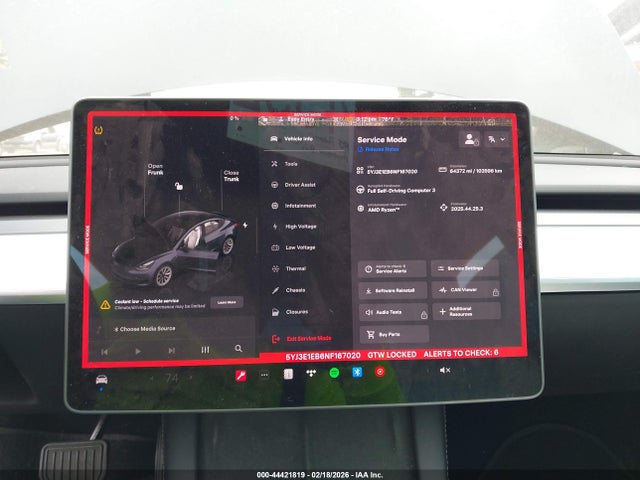 Продаж на аукціоні авто 2022 Tesla Model 3 Long Range Dual Motor All-wheel Drive, vin: 5YJ3E1EB6NF167020, номер лоту: 44421819