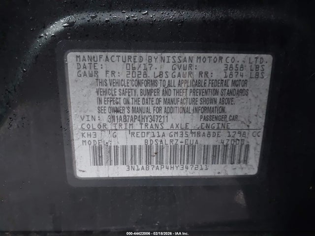 Nissan SENTRA SR 2017 3N1AB7AP4HY347211 Image 9