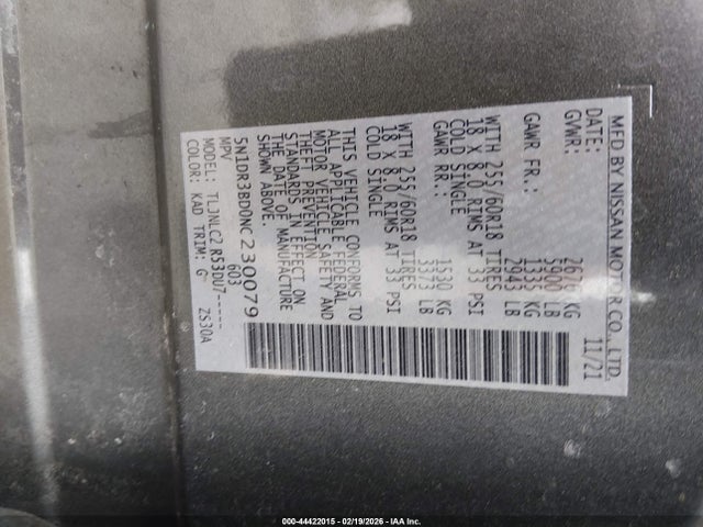 2022 NISSAN PATHFINDER 5N1DR3BD0NC230079 Photo 8