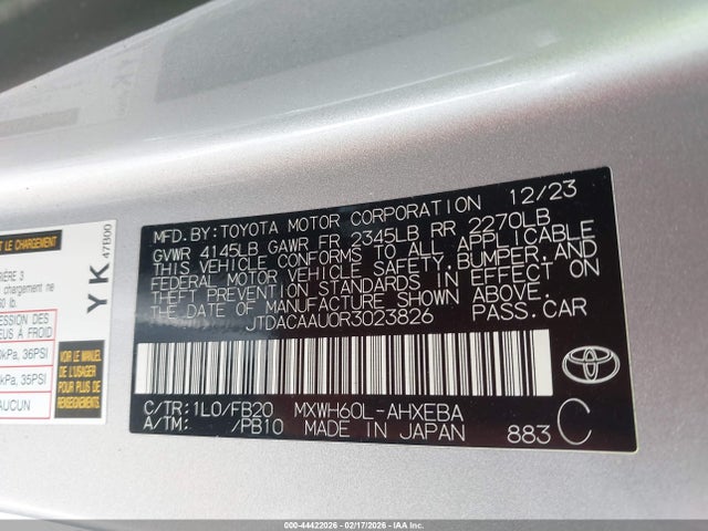 2024 TOYOTA PRIUS JTDACAAU0R3023826 Photo 8