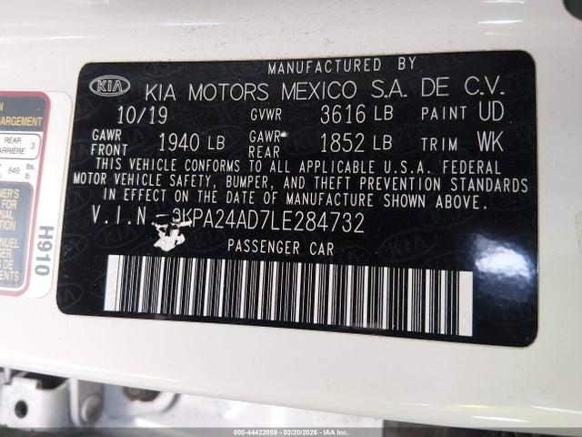 3KPA24AD7LE284732 KIA RIO S