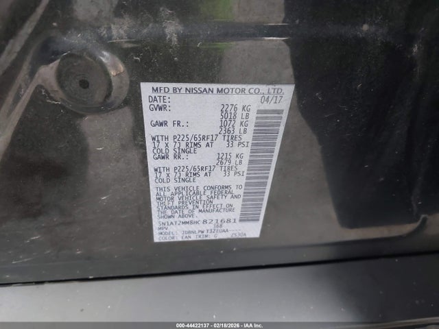2017 NISSAN ROGUE 5N1AT2MM8HC821681 Photo 8