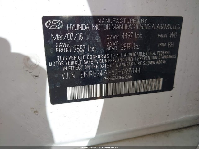 Hyundai SONATA SE 2018 5NPE24AF8JH697044 Image 9